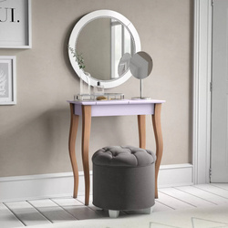 LILLO Dressing Table with Mirror - 65x35cm Dusky Pink