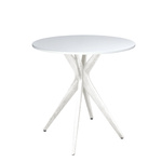 Kleiner runder Esstisch JUBI 60cm Weiß | Weiße Beine