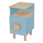 Schmaler Nachttisch mit Schublade DABI MINI Links Taubenblau