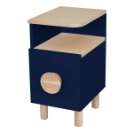Schmaler Nachttisch mit Schublade DABI MINI Links Marineblau
