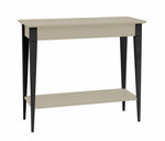 MIMO Konsolentisch 85x35cm Schwarze Beine Braun Beige