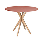 Kleiner runder Esstisch JUBI 60cm Dunkel Koralle