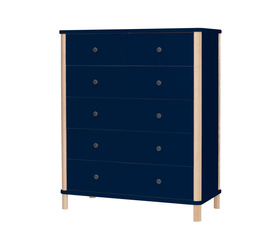 ASHME Big Boy Chest of Drawers H113cm Navy Blue