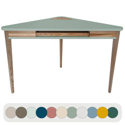 ASHME hoekbureau 114x85cm met toetsenbordlade - Salie Groen