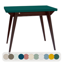 ENVELOPE Extendable Dining Table 90x65cm Sea Green Walnut