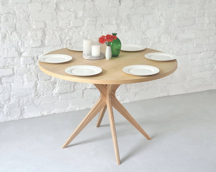 JUBI BOLD Round Dining Table 100cm Ashwood