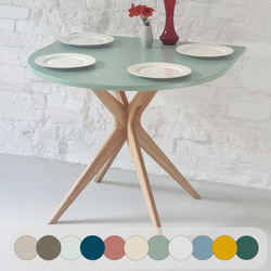 JUBI Halve Ovale Eettafel 90x90cm Salie Groen