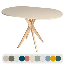 JUBI Racetrack Ovale Tafel 75x100cm Bruin Beige