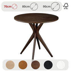 JUBI Ronde Eettafel diameter 70 cm Walnoot