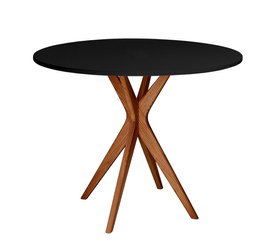 JUBI Round Table diam. 90cm Oak Black