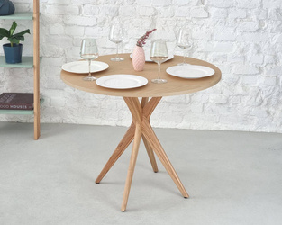 JUBI Small Round Table diam. 70cm Ashwood