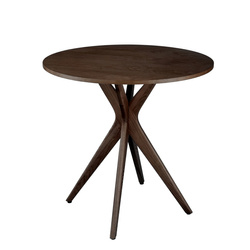 JUBI Small Round Table diam. 70cm Walnut