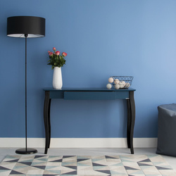 LILLO Writing Desk 105x40cm Black Legs / Petrol Blue