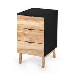 LUKA 3-Drawer Desk Cabinet W41xD50cm Black