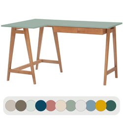 LUKA Hoekbureau B 135cm x D 85cm | Salie Groen | Eiken Links