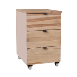 LUKA Storage Cabinet with Wheels W41xD50cm Ash Brown Beige