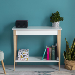 MIMO Console Table with Shelf 85x35cm - White