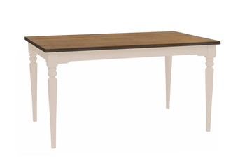 NATA Dining Table 140x90cm Brown Beige Base