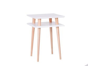 SQUARE Coffee Table 43x43x61cm - White