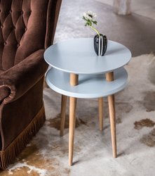 UFO Side Table diam. 45cm x H 61cm - Light grey