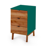 LUKA 3-Drawer Cabinet W41xD50cm Sea GreenOak