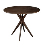 JUBI Round Dining Table diam. 90cm Walnut