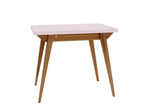 ENVELOPE Extendable Dining Table 90x65cm Powder Pink Oak