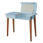 MeWise Writing Desk Dressing Table 90x48cm Oak Gentle Blue