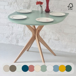 JUBI Half Racetrack Dining Table 90x90cm Sage Green