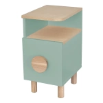 Narrow Night Table with Drawer DABI MINI Left Sage Green