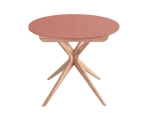 Round Extendable Dining Table JUBI 90cm Antique Pink
