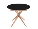 Round Extendable Dining Table JUBI 90cm Black
