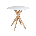 JUBI Round Dining Table White 60cm