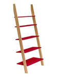 ASHME Ladder Shelf 85x35x180cm - Red