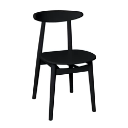 BIJU Solid Wood Dining Chair Black