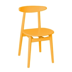 BIJU Solid Wood Dining Chair Broom Yellow