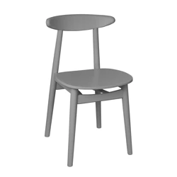 BIJU Solid Wood Dining Chair Concrete Grey