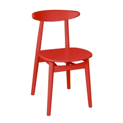 BIJU Solid Wood Dining Chair Pure Red