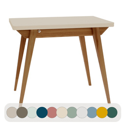 ENVELOPE Extendable Dining Table 90x65cm Chalk White Oak