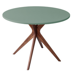 JUBI BOLD Round Dining Table 110cm Oak Sage Green