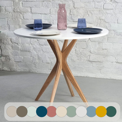 JUBI Round Dining Table White