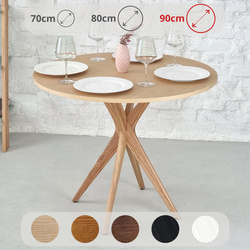 JUBI Round Dining Table diam. 90cm Ash