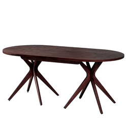 JUUBI 180x90cm Extendable Oval Dining Table Walnut