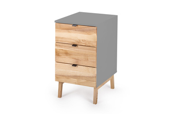 LUKA 3-Drawer Storage Cabinet W41xD50cm Concrete Grey