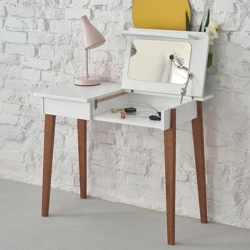 MeWise Writing Desk Dressing Table 90x48cm Oak White