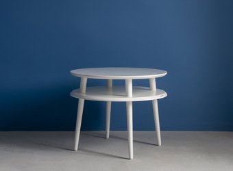 UFO Coffee Table diam. 57cm x H 45cm - White/White Legs