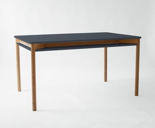 ZEEN Dining Table with Shelf 140x90x75cm Graphite