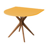 Table Demi Ovale en Bois JUBI 90x90cm Chêne Jaune Genët
