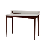 Bureau Ashme avec tiroir clavier, Noyer, Gris Oerle
