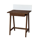 Bureau en frêne LUKA 65x50 cm avec tiroir, teinté noyer